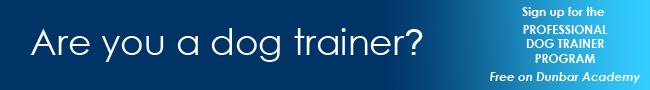 Are you a dog trainer? Sign up for the Professional Dog Trainer Program – Free on Dunbar Academy