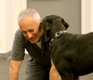 Roger Abrantes and Rottweiler.